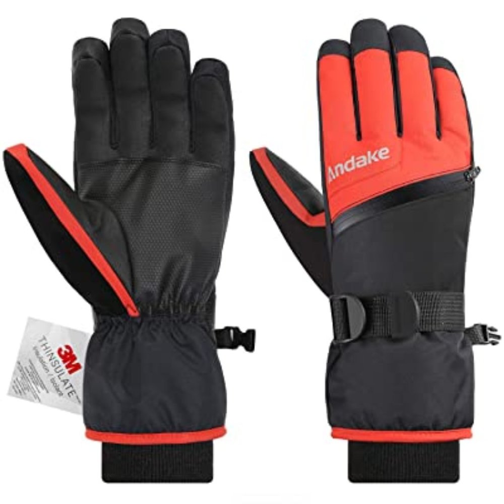 Andake Ski Gloves with Touchscreen Function